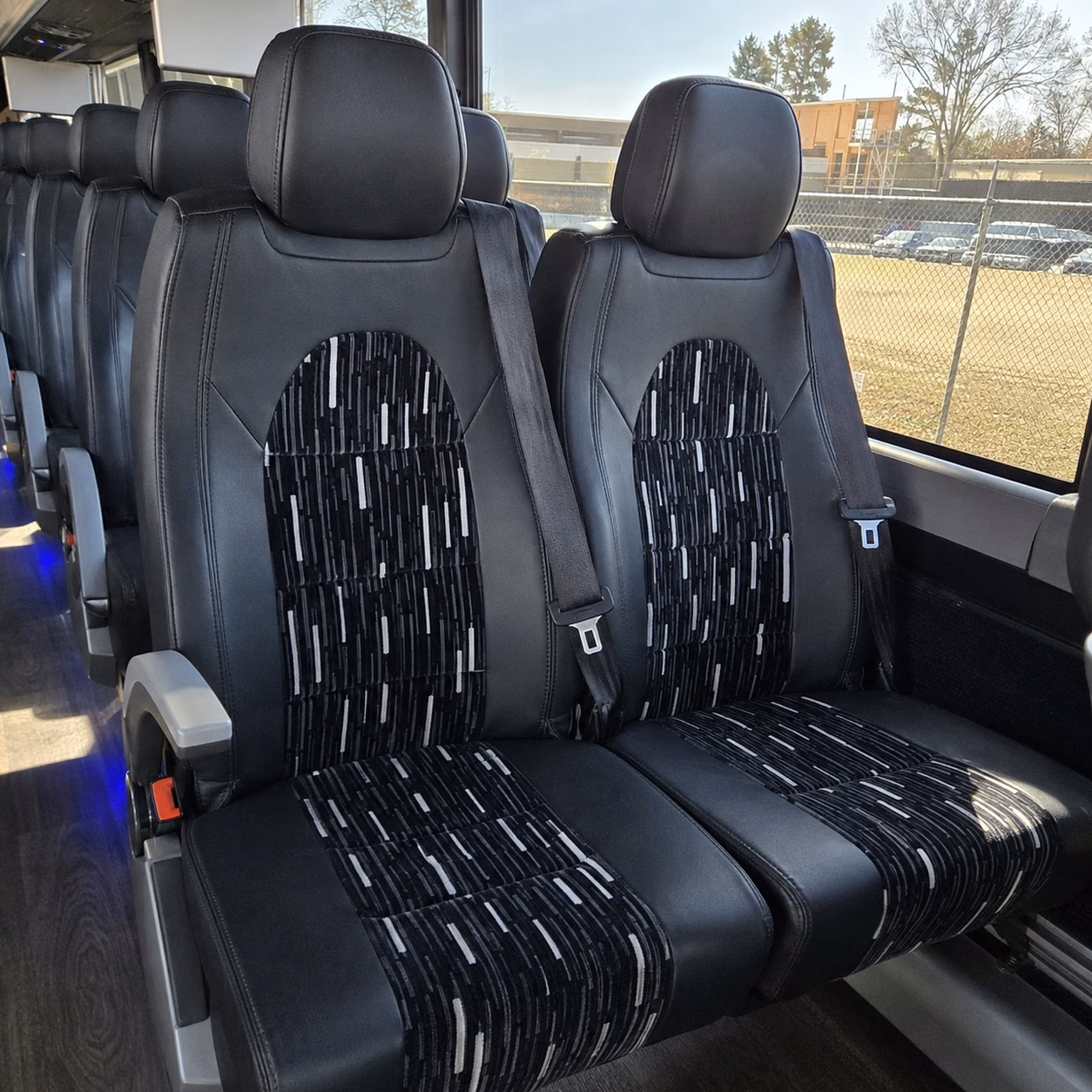 upland charter bus interior